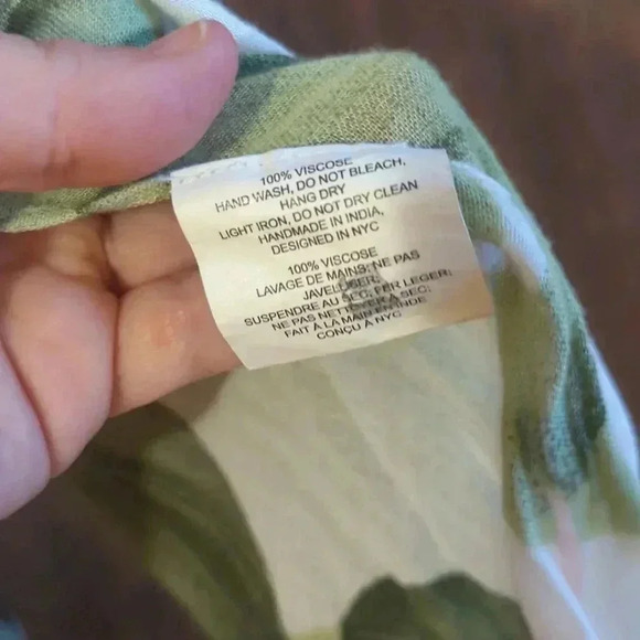 Virginia Wolf Tropical Multi Wear Tropical Palm Sarong Wrap Scarf One Size - Picture 4 of 4